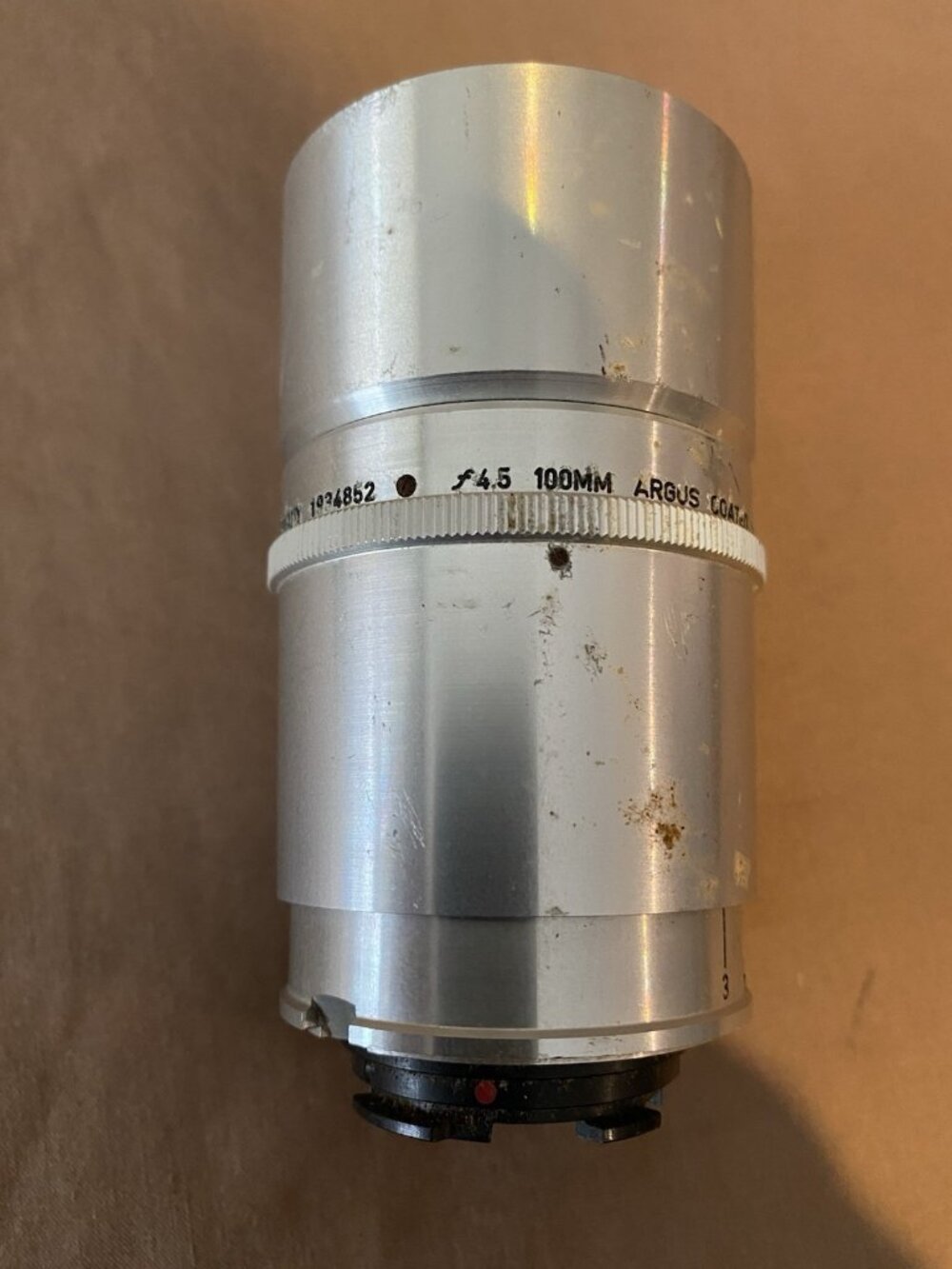 Vintage Argus C33 100mm f4.5 Tele lens Steinheil Munchen Germany READ